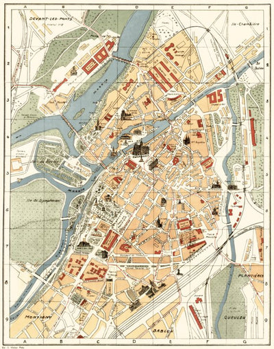 Metz town plan, 1916 Preview 1