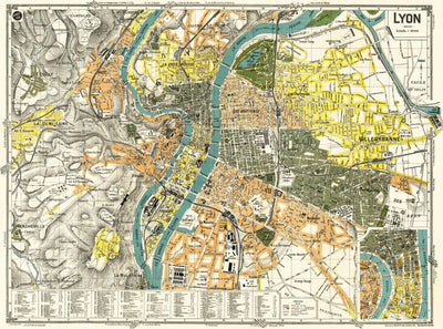 Lyon city map, 1918 Preview 1