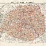 Paris city map (New Plan of Paris), 1912 Preview 1