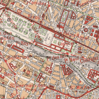 Paris city map (New Plan of Paris), 1912 Preview 2