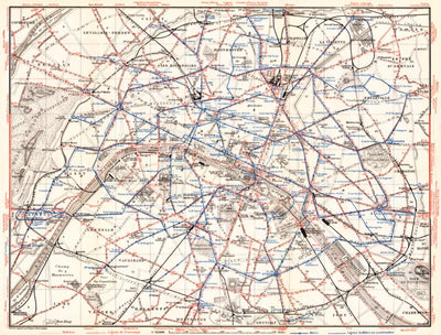 Paris Tramway and Metro Network map, 1931 Preview 1