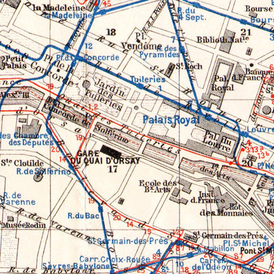 Paris Tramway and Metro Network map, 1931 Preview 2