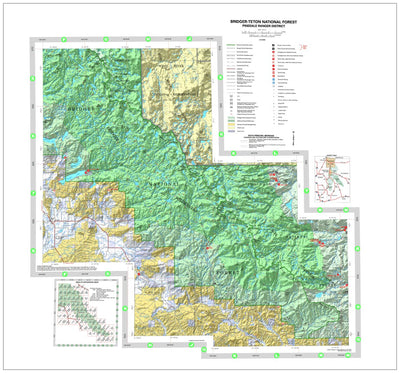 Bridger-Teton National Forest Pinedale Ranger District South Forest Visitor Map 2014 Preview 1
