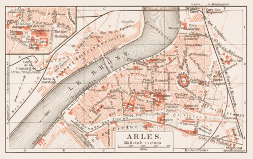 Arles city Map, 1913 (1:13,300) by Waldin | Avenza Maps