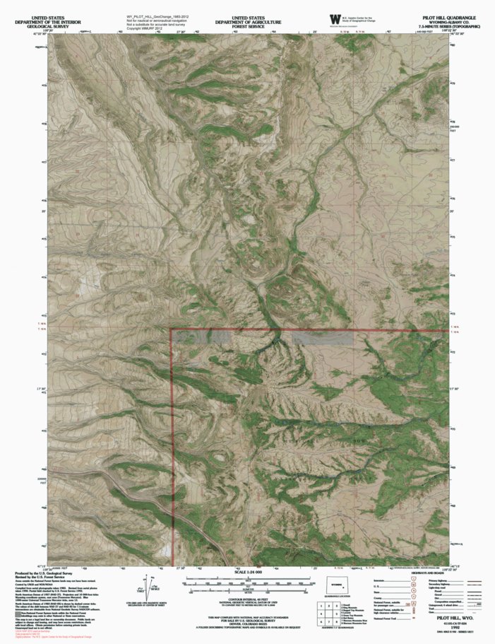 WY-PILOT HILL: GeoChange 1983-2012 Map by Western Michigan University ...