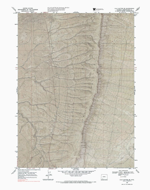 WY-CLAY BUTTES SE: GeoChange 1967-2012 Preview 1