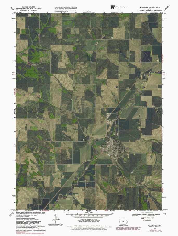 IA-MAPLETON: GeoChange 1968-2013 Map by Western Michigan University ...