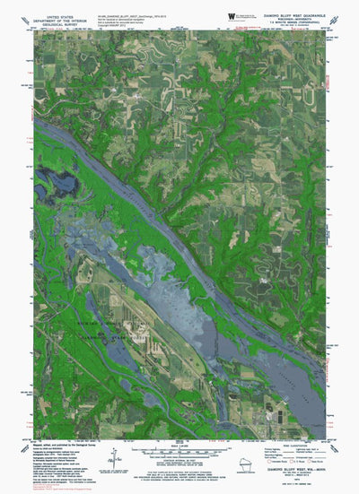 WI-MN-DIAMOND BLUFF WEST: GeoChange 1974-2013 Preview 1