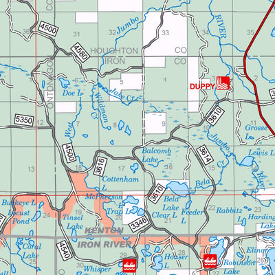 Ottawa NF Forest Visitor Map - East Preview 2