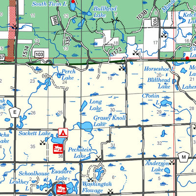 Chequamegon-Nicolet NF Forest Visitor Map - Medford/Park Falls RD South Preview 2