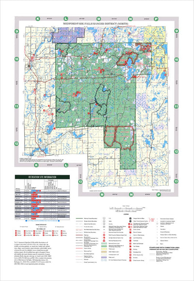 Chequamegon-Nicolet NF Forest Visitor Map - Medford/Park Falls RD North Preview 1