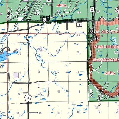Chequamegon-Nicolet NF Forest Visitor Map - Medford/Park Falls RD North Preview 2