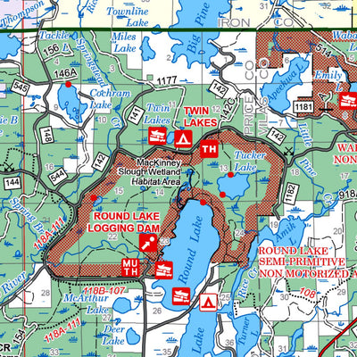 Chequamegon-Nicolet NF Forest Visitor Map - Medford/Park Falls RD North Preview 3