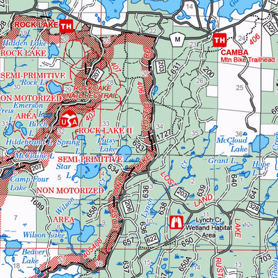 Chequamegon-Nicolet NF Forest Visitor Map - Washburn and Great Divide Ranger District Preview 3