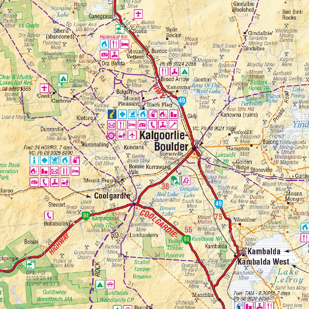 Hema - Great Desert Tracks South West Map by Hema Maps | Avenza Maps