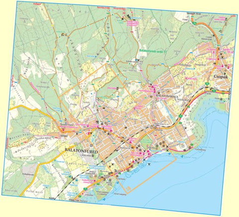 Balatonfüred kiránduló térkép, tourist map Preview 1