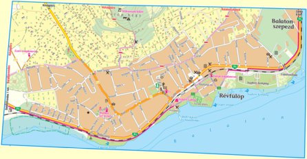 Révfülöp city map, várostérkép Preview 1