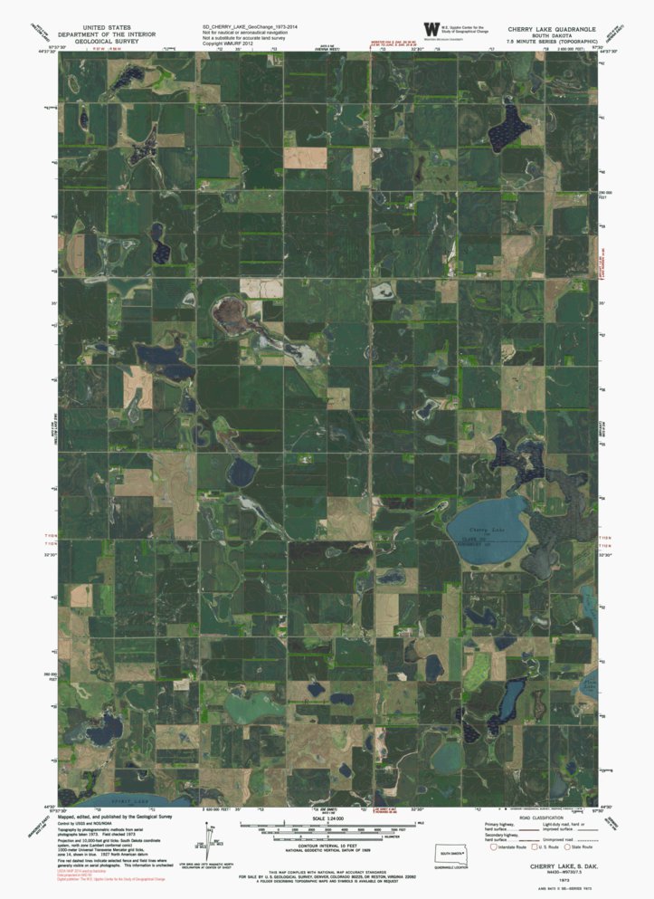 SD-CHERRY LAKE: GeoChange 1973-2014 Map by Western Michigan University ...