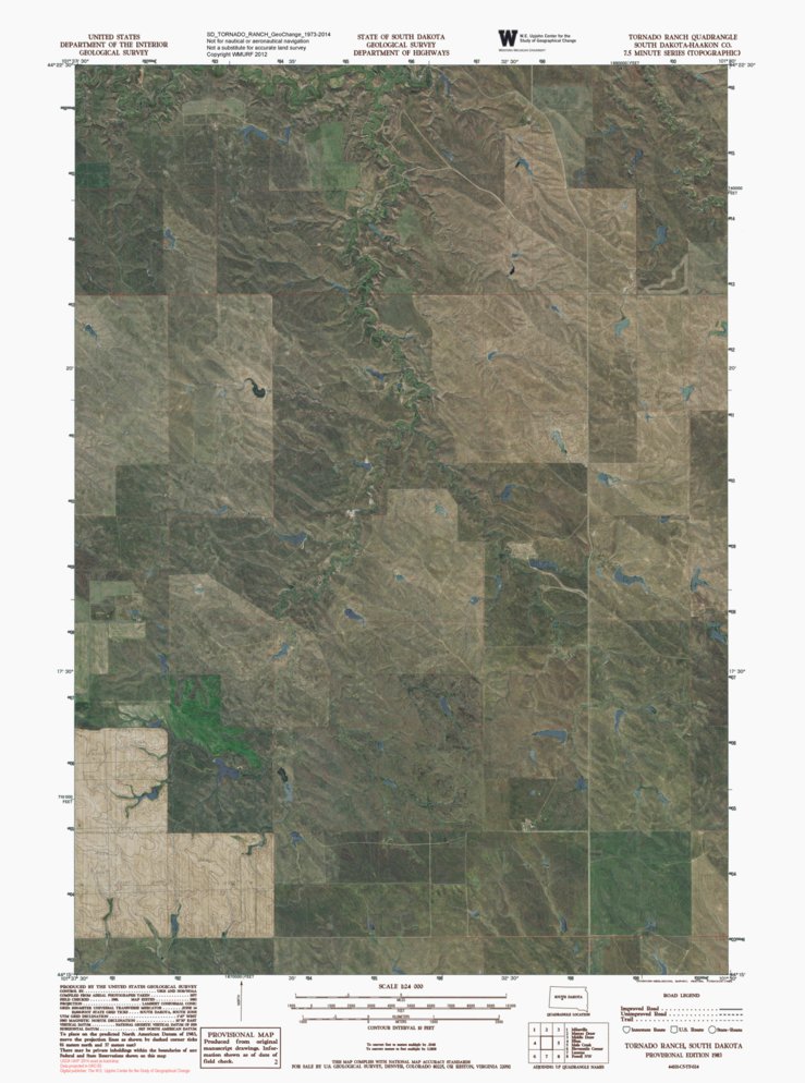 2014 Map SD-TORNADO RANCH: GeoChange 1973-2014 Map by Western Michigan ...