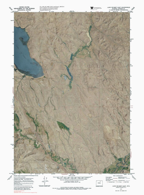 WY-LAKE DE SMET EAST: GeoChange 1969-2012 Preview 1