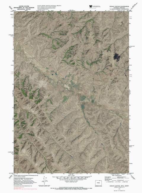 WY-MT-CEDAR CANYON: GeoChange 1969-2012 Preview 1