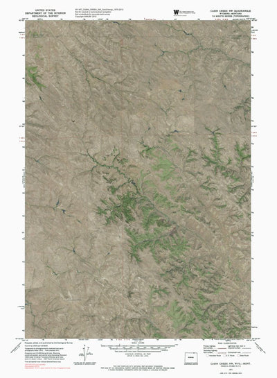 WY-MT-CABIN CREEK NW: GeoChange 1970-2012 Preview 1