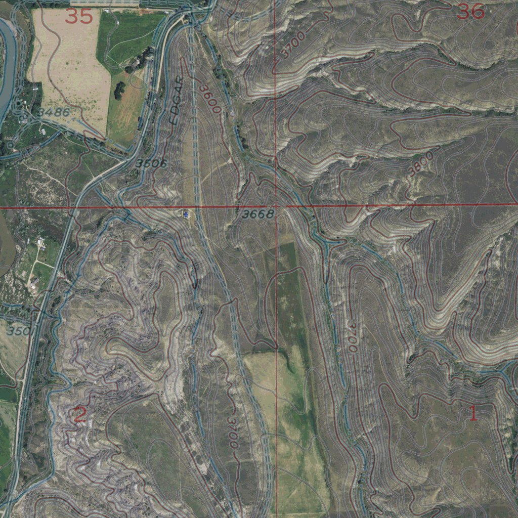 Edgar Ranges Map MT-EDGAR: GeoChange 1947-2013 Map by Western Michigan University ...