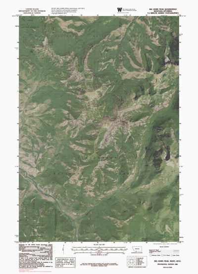 MT-WY-BIG HORN PEAK: GeoChange 1977-2013 Preview 1