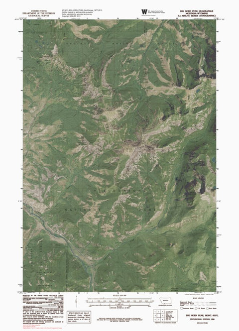 MT-WY-BIG HORN PEAK: GeoChange 1977-2013 Preview 1