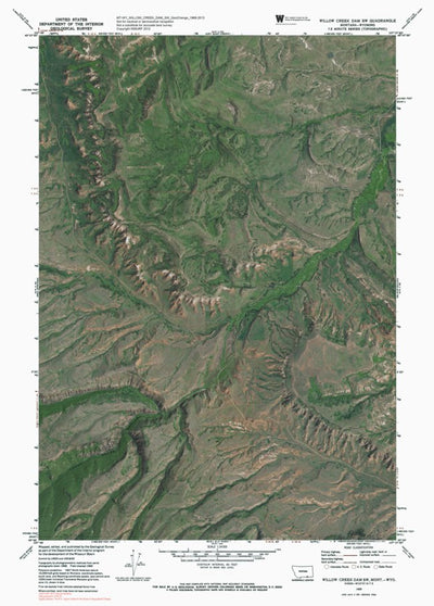 MT-WY WILLOW CREEK DAM SW: GeoChange 1968-2013 Preview 1