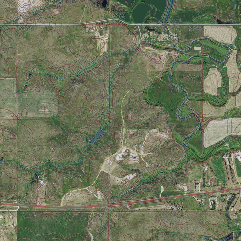 ND-DAVIS BUTTES: GeoChange 1959-2014 Map by Western Michigan University ...