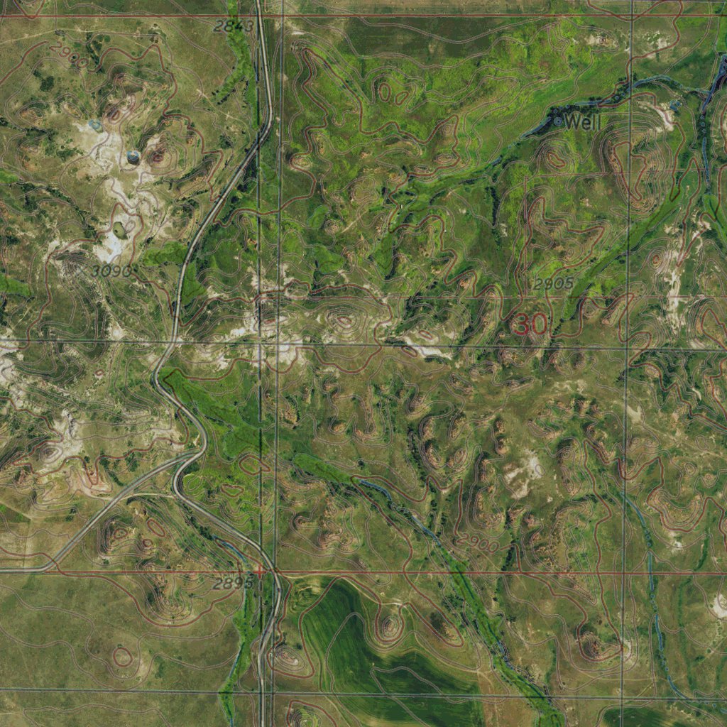 ND-SENTINEL BUTTE SE: GeoChange 1973-2014 Map by Western Michigan ...