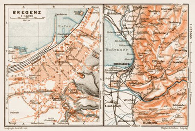 Bregenz town plan, 1909 Preview 1