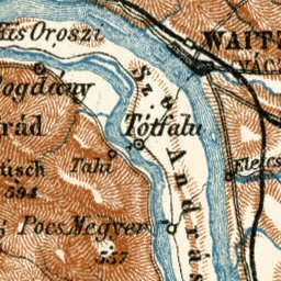 Danube River course map from Raab (Győr) to Budapest, 1929 Preview 3