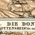 Danube River course map from Passau to Ottensheim, 1910 Preview 2