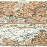 Danube River course map from Grein to Stein & Krems, 1910 Preview 1