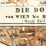 Danube River course map from Vienna to Raab (Győr), 1929 Preview 2