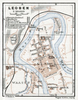 Leoben town plan, 1910 Preview 1