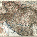 Railway map of Austria-Hungary and surrounding states. Inset map: railways of Vienna, 1911 Preview 1