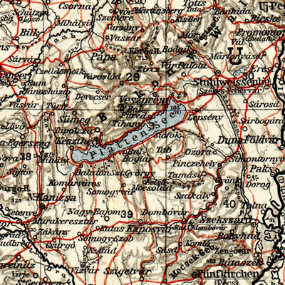 Railway map of Austria-Hungary and surrounding states. Inset map: railways of Vienna, 1911 Preview 2