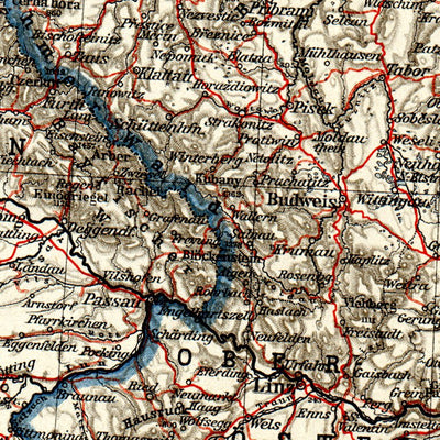 Railway map of Austria-Hungary and surrounding states. Inset map: railways of Vienna, 1911 Preview 3