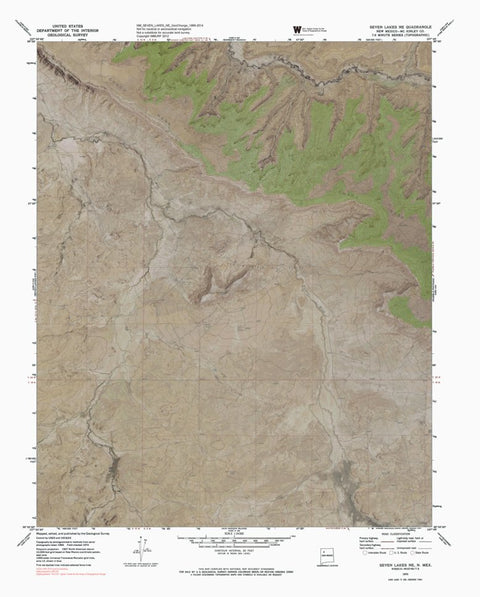 NM-SEVEN LAKES NE: GeoChange 1969-2014 Preview 1