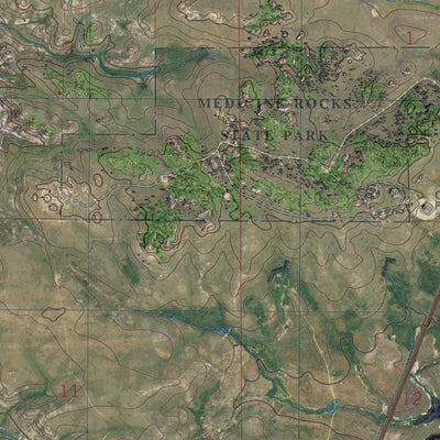 MT-MEDICINE ROCKS STATE PARK: GeoChange 1974-2013 Preview 3