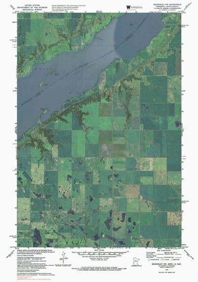 MN-SD-BEARDSLEY NW: GeoChange 1972-2013 Preview 1