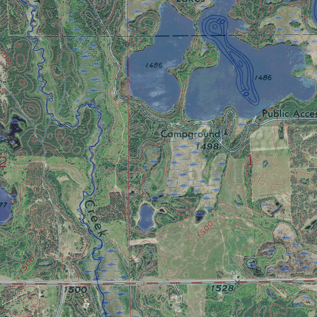 Michigan Creek Inlets MN-TWO INLETS: GeoChange 1969-2013 Map by Western Michigan University ...