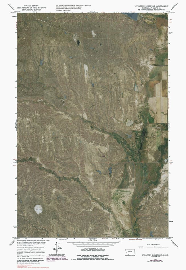 MT-STRATTON RESERVOIR: GeoChange 1965-2013 Map by Western Michigan ...