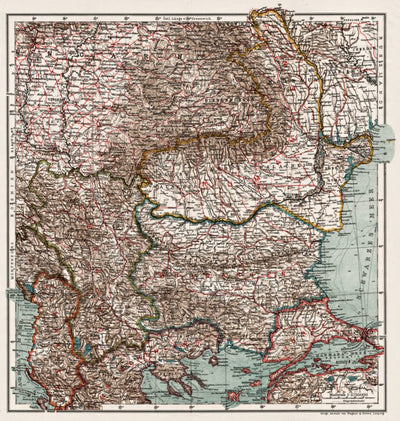 General Map of the Balkan Countries, 1914 Preview 1