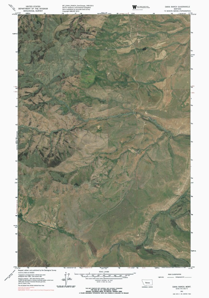 Padlock Ranch Map MT-DANA RANCH: GeoChange 1956-2013 Map by Western Michigan University ...
