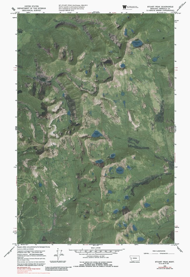 Stuart Range Map MT-STUART PEAK: GeoChange 1964-2013 Map by Western Michigan University ...