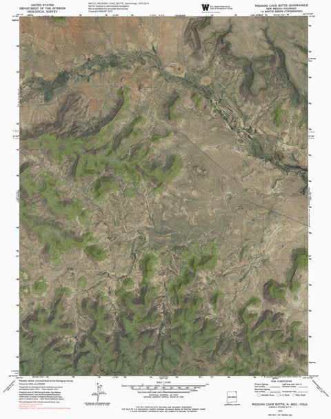 NM-CO-WEDDING CAKE BUTTE: GeoChange 1970-2014 Preview 1